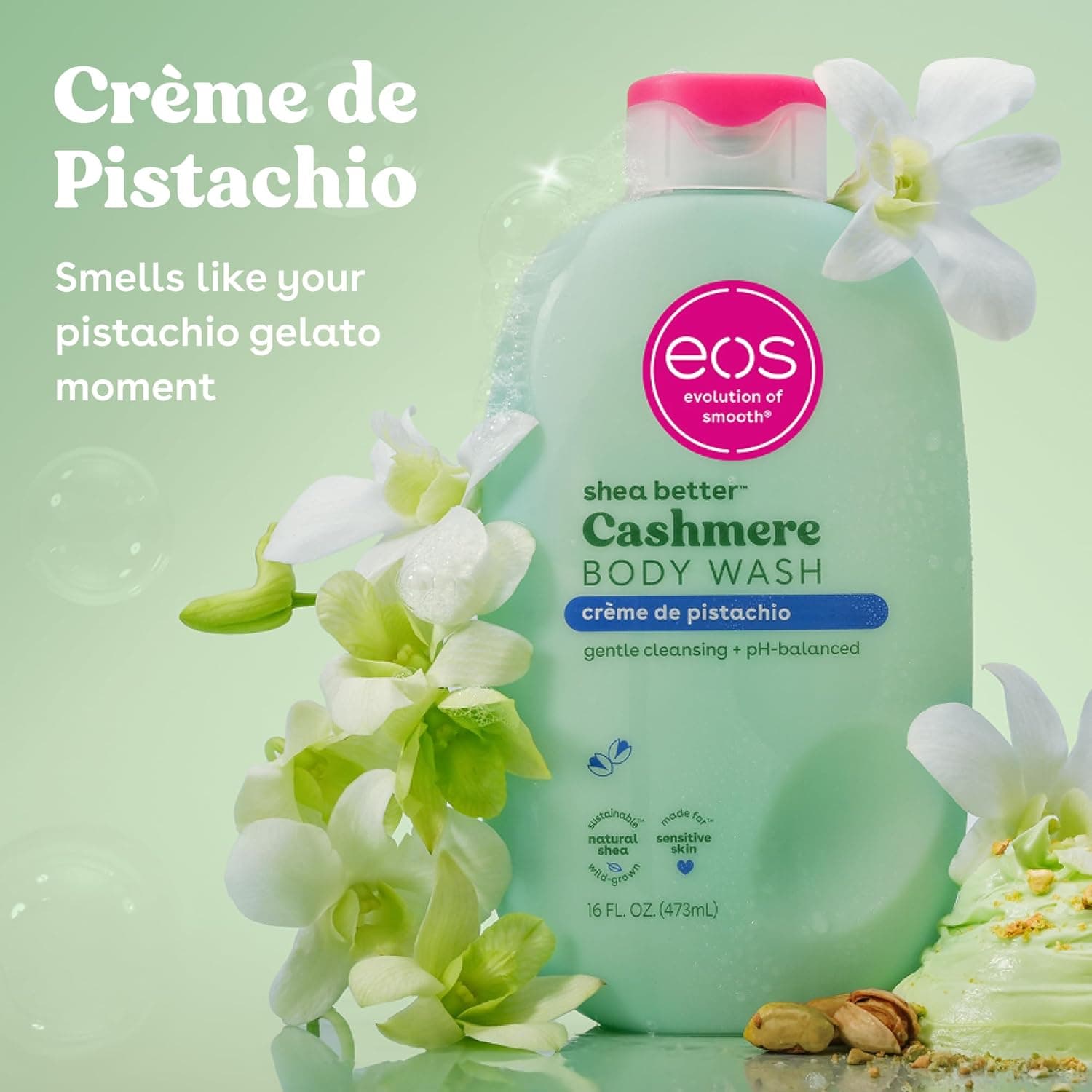 EOS Shea Better Cashmere Body Wash – Crème de Pistachio
