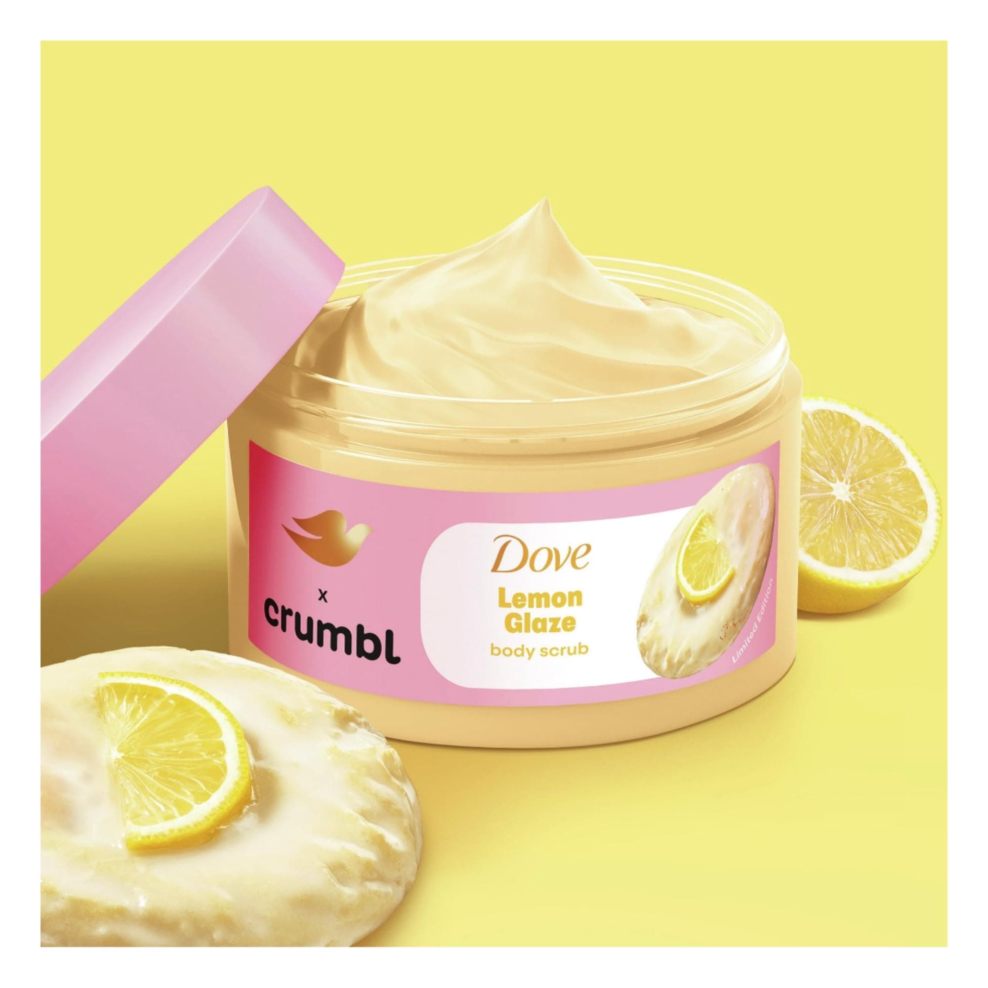 Dove x Crumbl Lemon Glaze Body Scrub